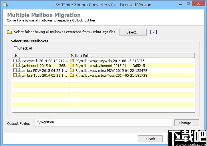 SoftSpire Zimbra Converter下载,邮件转换,邮件迁移