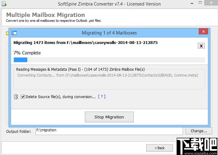 SoftSpire Zimbra Converter下载,邮件转换,邮件迁移